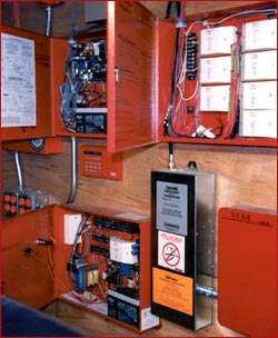 Master Security System Microprocessor with Radio Fail-Safe Signaling Network